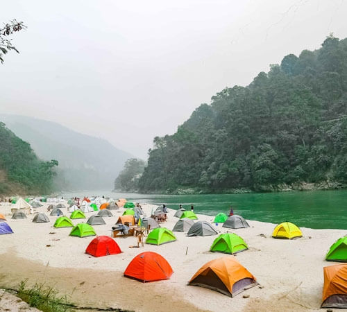 Camping at Triveni